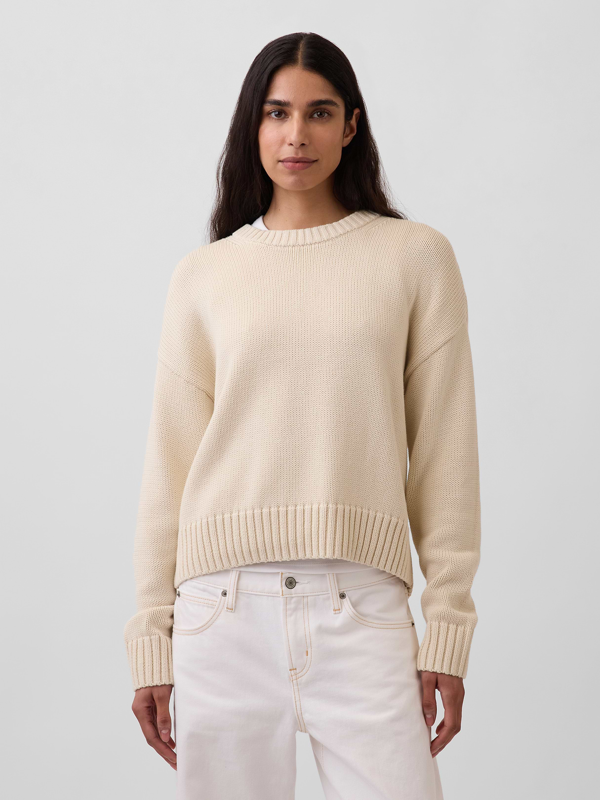 Gap 100% Cotton Oversized Crop Sweater (5)