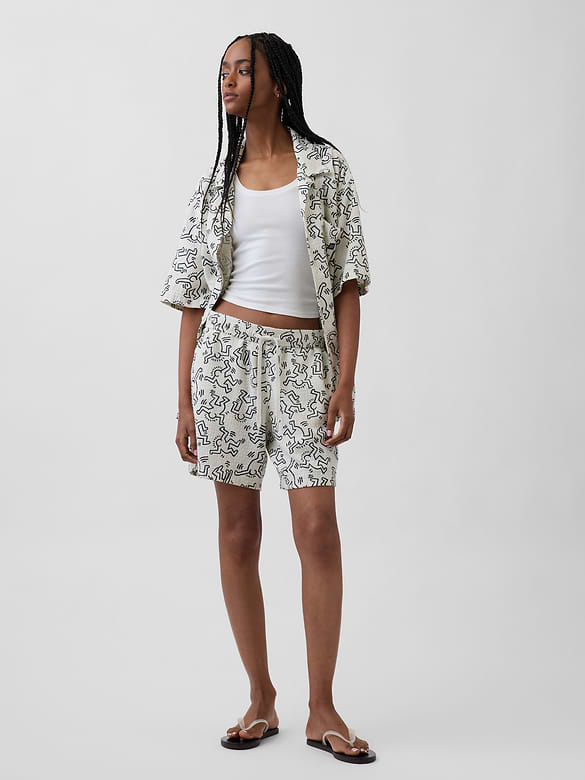 Keith Haring Textured Easy Shorts