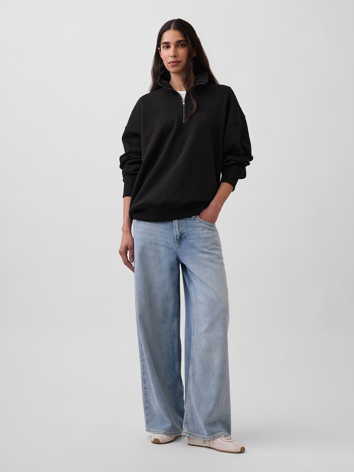 Adult Heavyweight Oversized Quarter-Zip Pullover | Gap