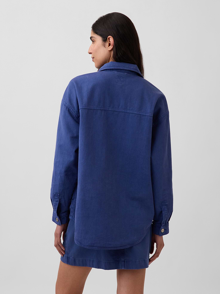 L'image numéro 3 présente Veste-chemise surdimensionnée