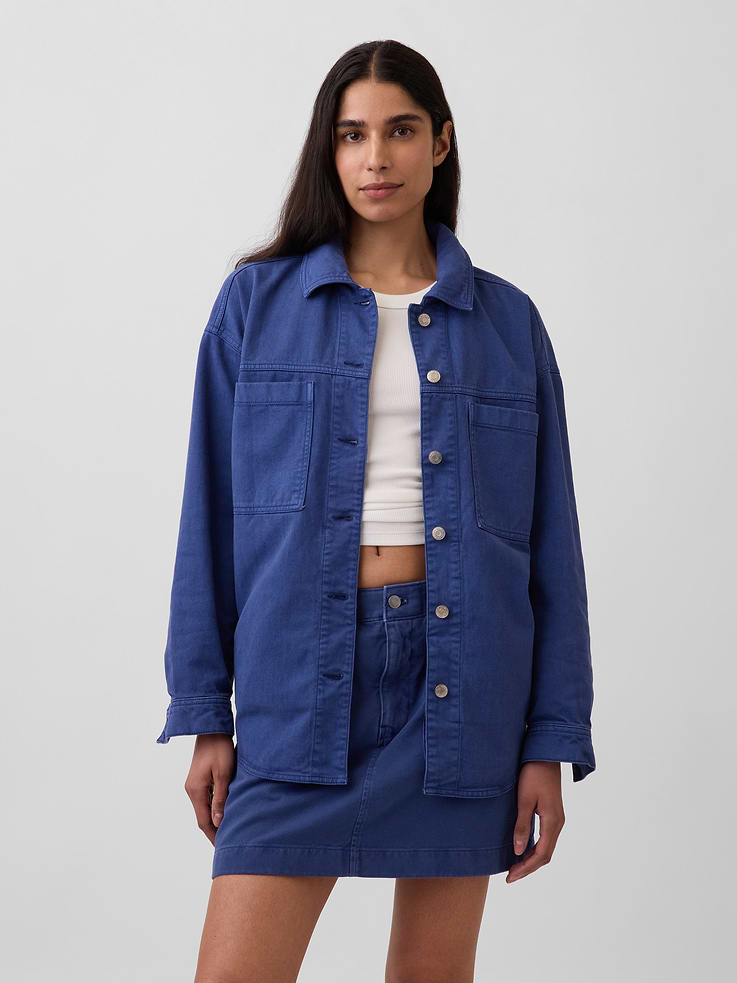 L'image numéro 1 présente Veste-chemise surdimensionnée