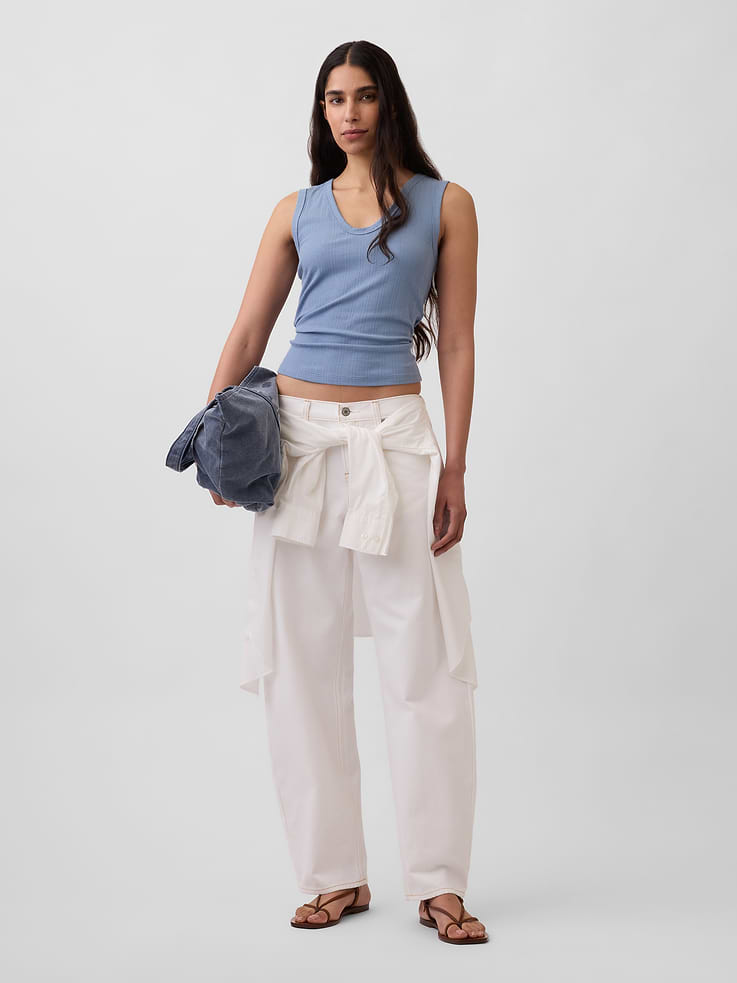 Image number 2 showing, Variegated Rib Tank Top