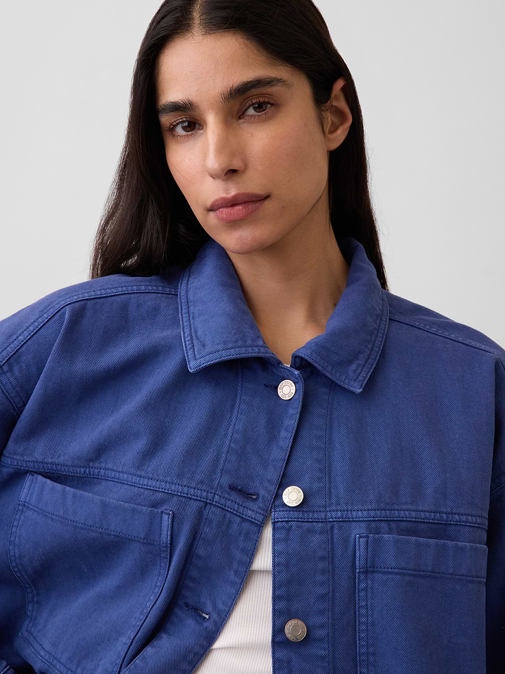 L'image numéro 4 présente Veste-chemise surdimensionnée
