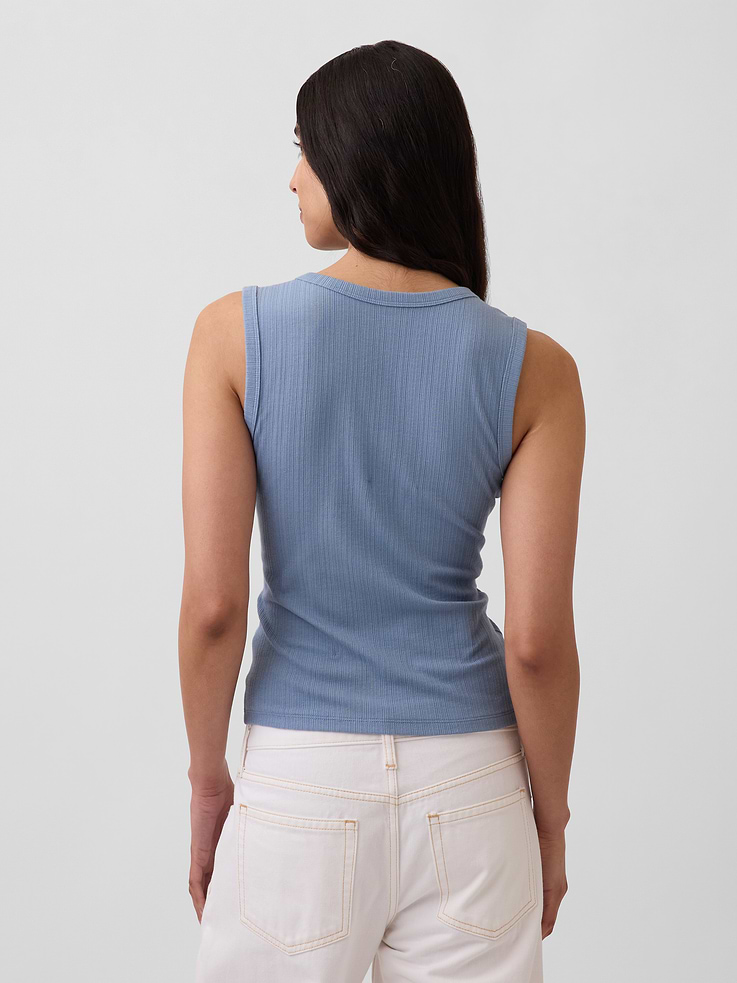 Image number 3 showing, Variegated Rib Tank Top
