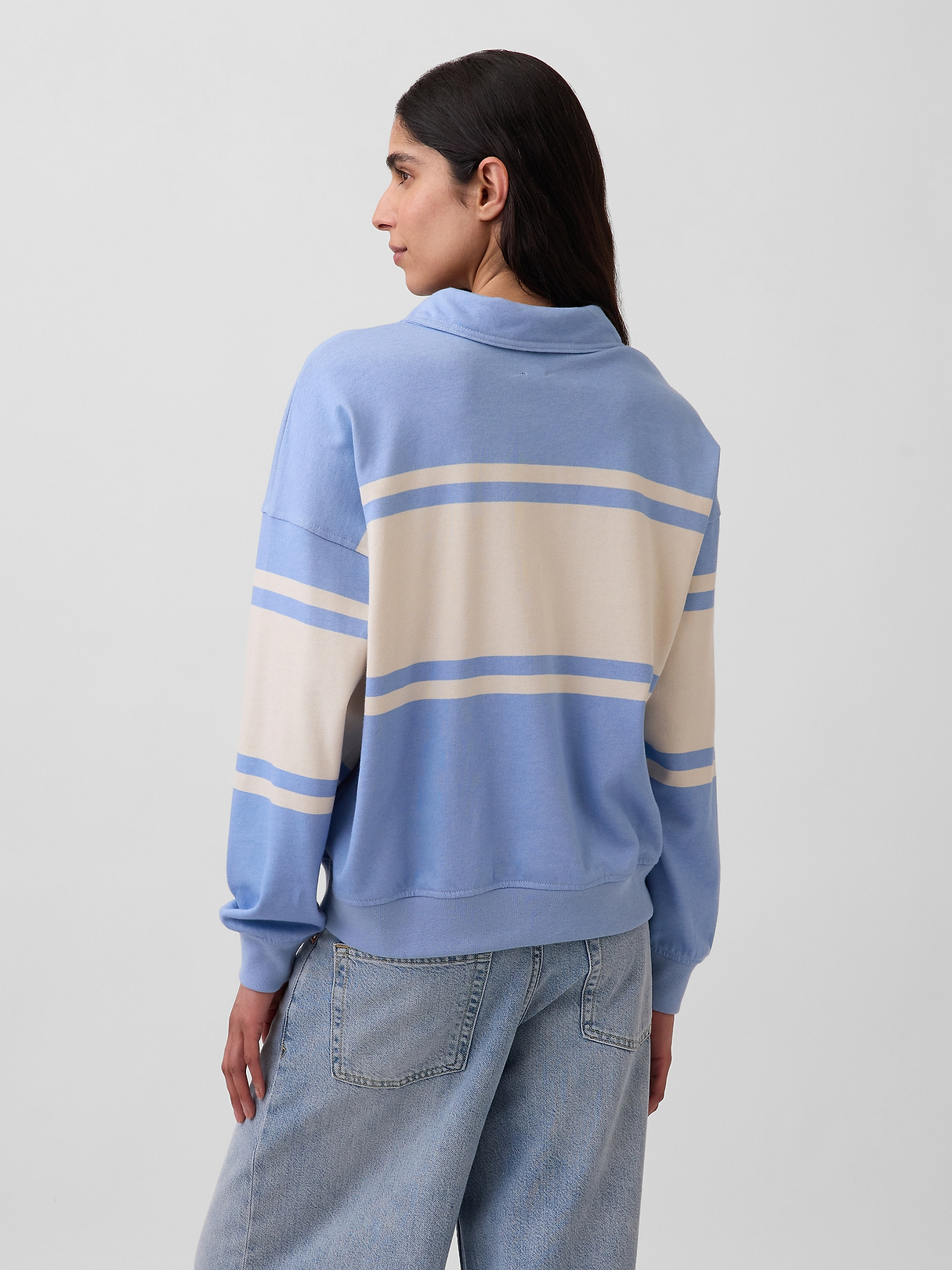 VintageSoft Terry Oversized Polo Sweatshirt | Gap