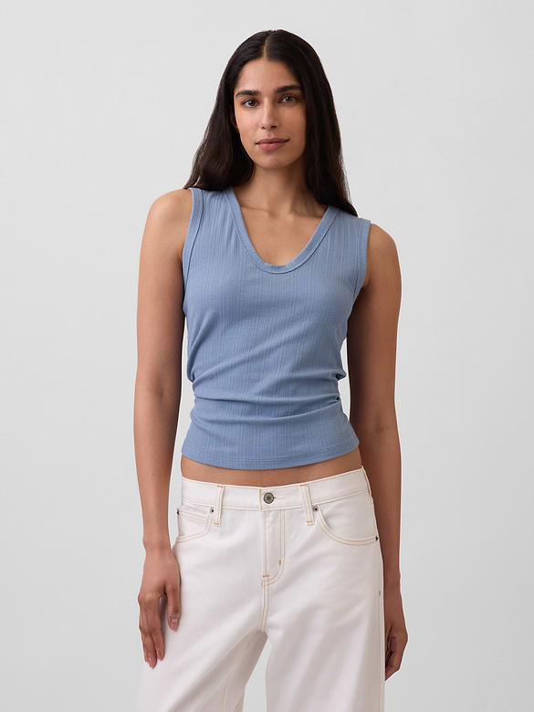 Variegated Rib Tank Top