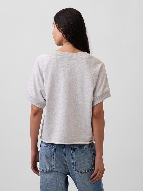 VintageSoft Terry Oversized V-Neck Sweatshirt