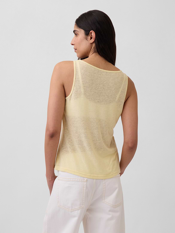 Linen-Blend Tank Top