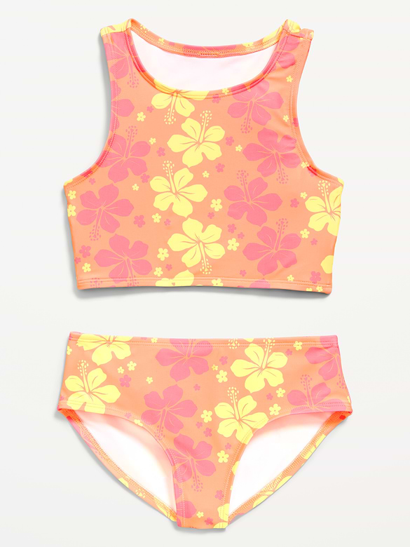 Maillot de bain tankini à motif pour fille