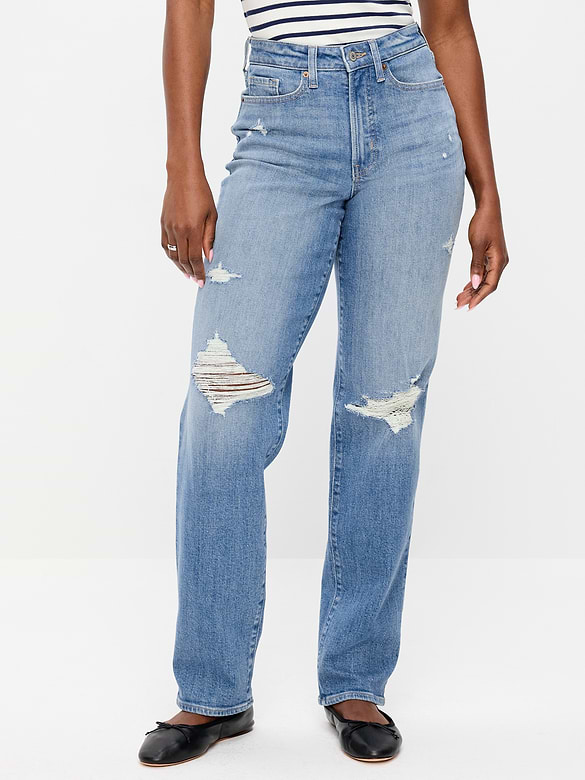 Curvy High-Waisted OG Loose Straight-Leg Jeans