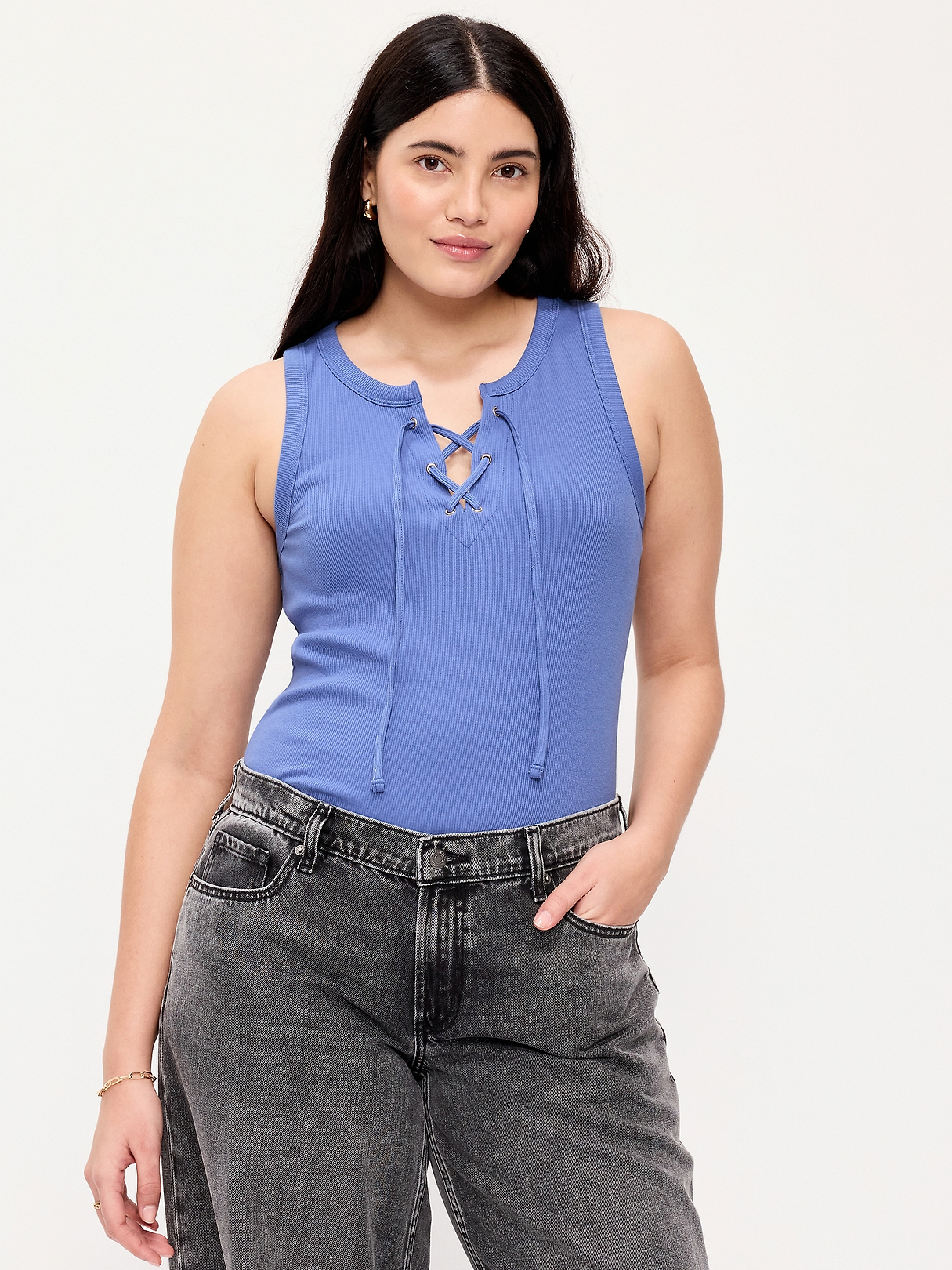 Lace-Up Tank Top | Old Navy