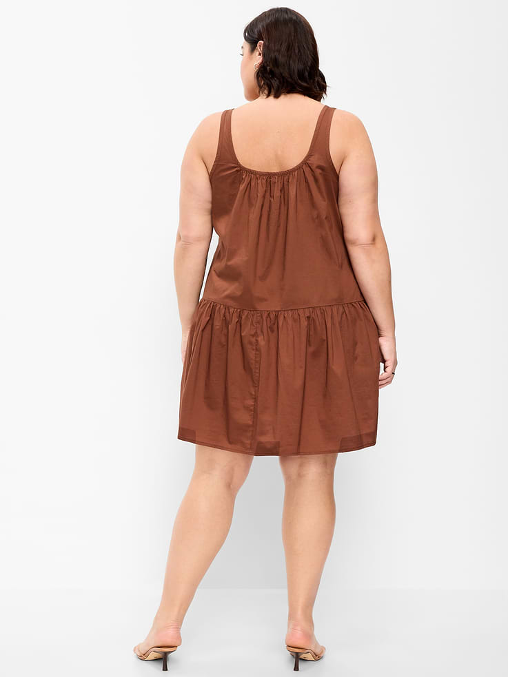 L'image numéro 10 présente Robe trapèze courte à taille basse