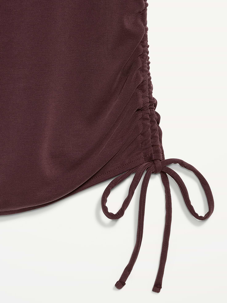 Image number 4 showing, Cap-Sleeve Shirred Side Top
