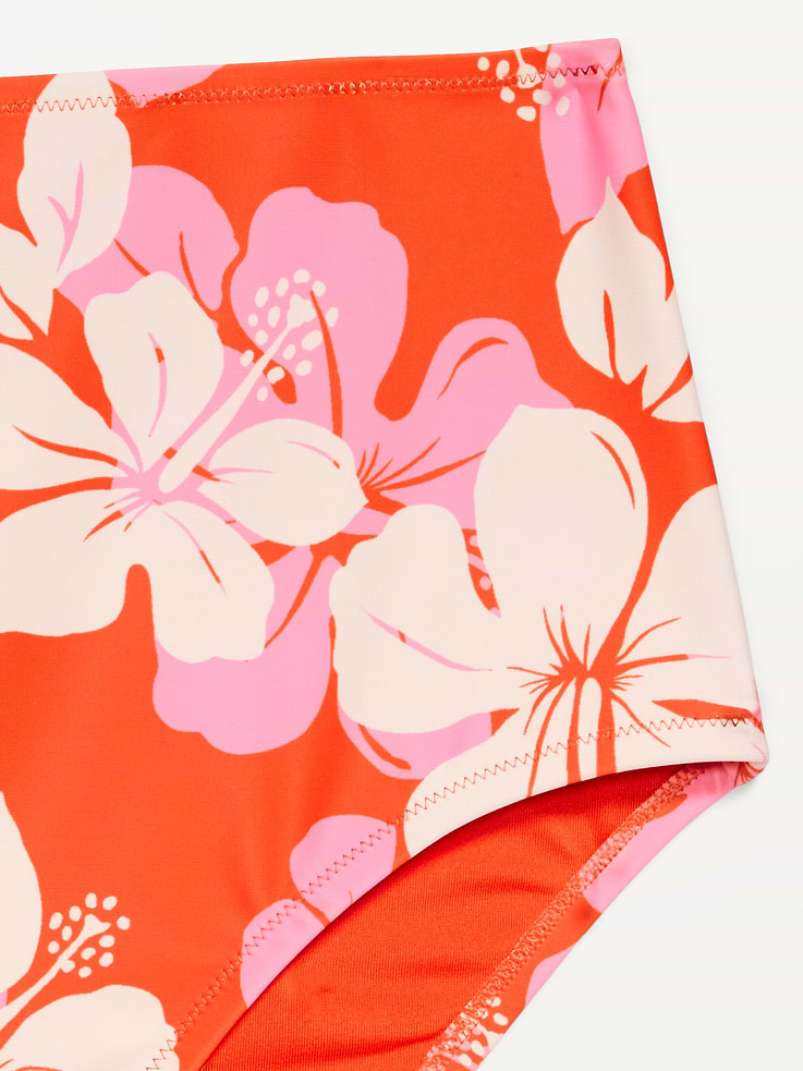 Image 9 of 9, High-Waisted Printed Bikini Swim Bottoms