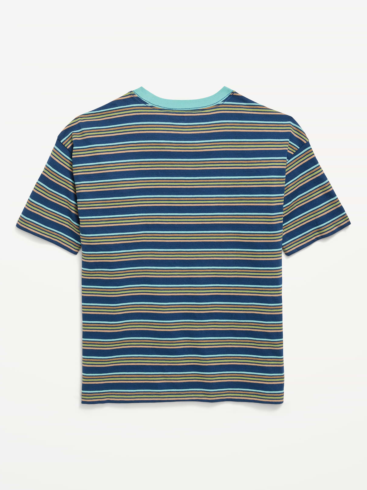 Image number 3 showing, Oversized Short-Sleeve Striped T-Shirt for Boys
