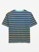 Image number 3 showing, Oversized Short-Sleeve Striped T-Shirt for Boys