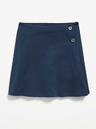 Image number 4 showing, School Uniform Ponte-Knit Wrap-Front Skort for Girls