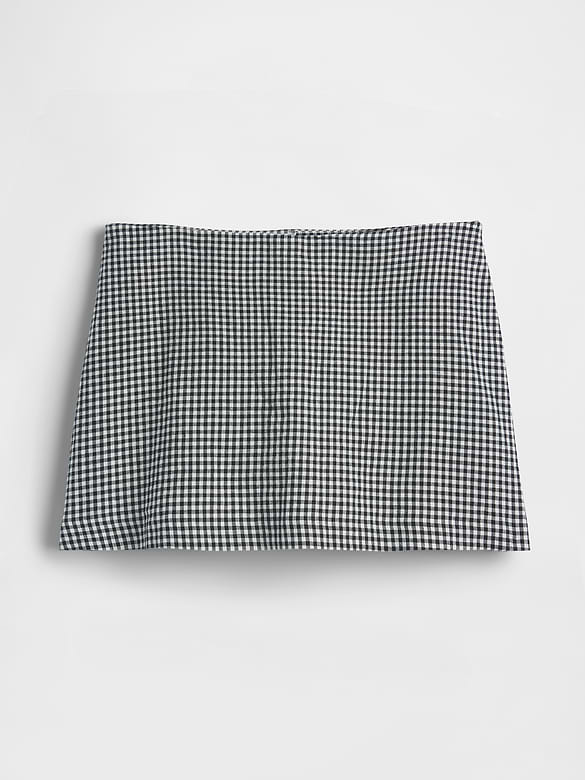 Linen-Blend Mini Skort