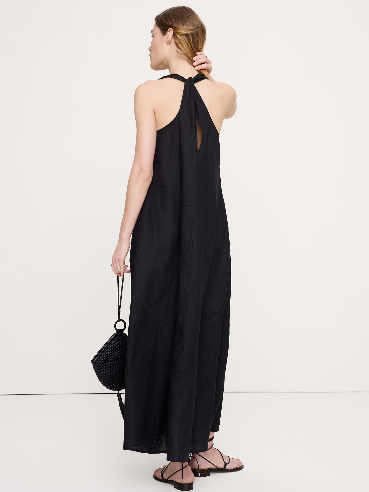 Image number 5 showing, Linen Halter Maxi Dress