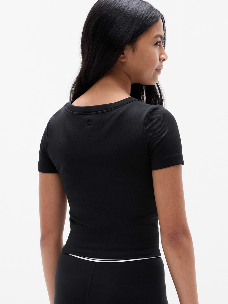 Image number 3 showing, Athleta Girl Rise Above Rib Scoop Tee