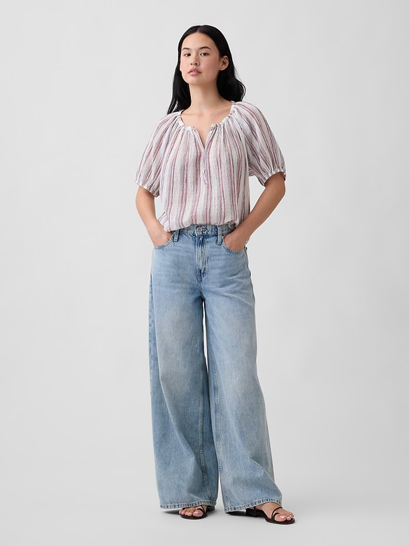 Oversized Puff Sleeve Top