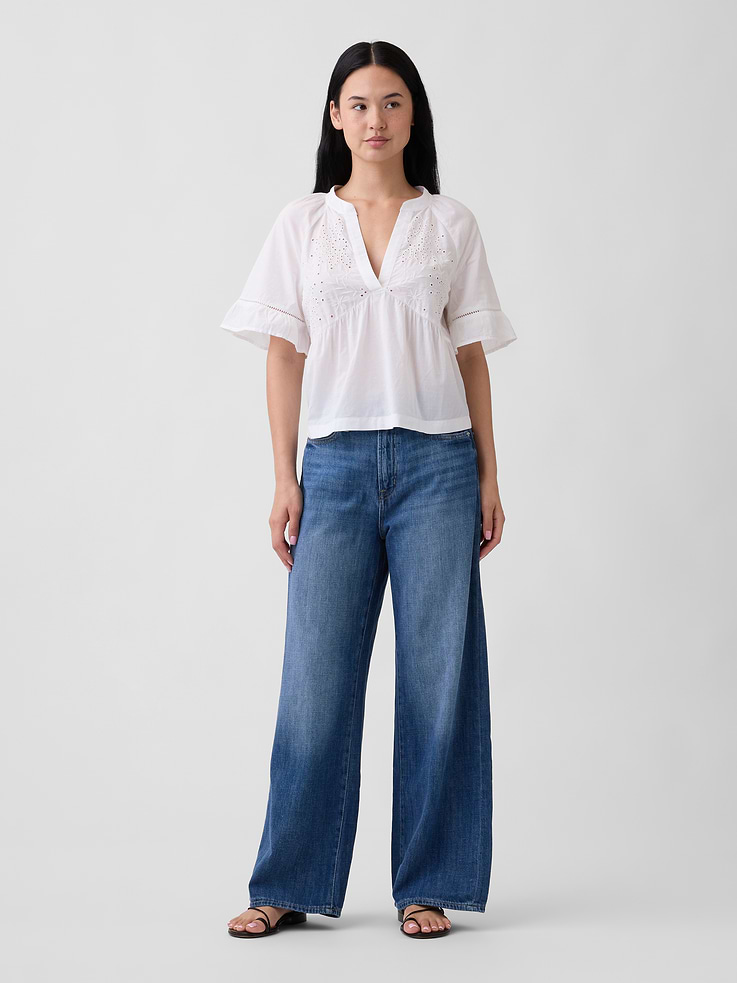 Image number 3 showing, Relaxed Eyelet Top