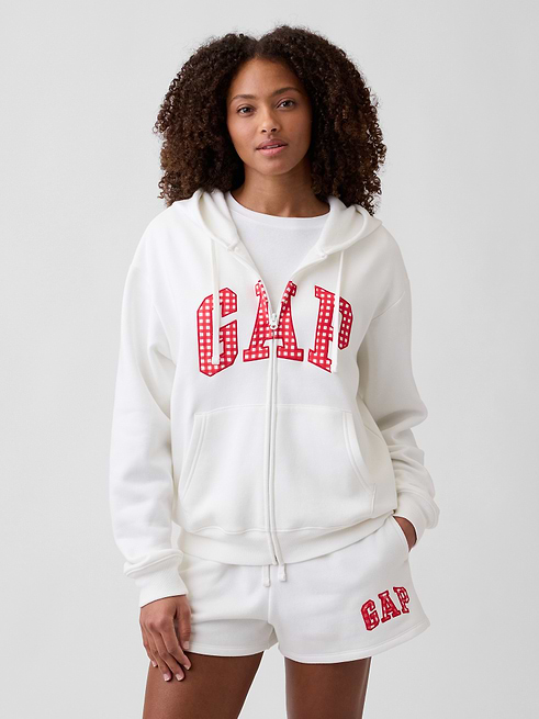 Relaxed Gap Logo Zip Hoodie | Gap Factory