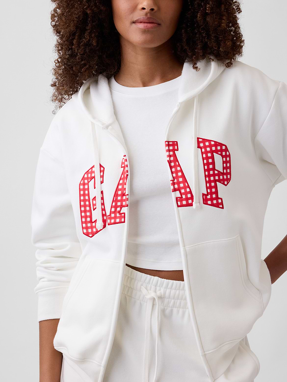 Relaxed Gap Logo Zip Hoodie