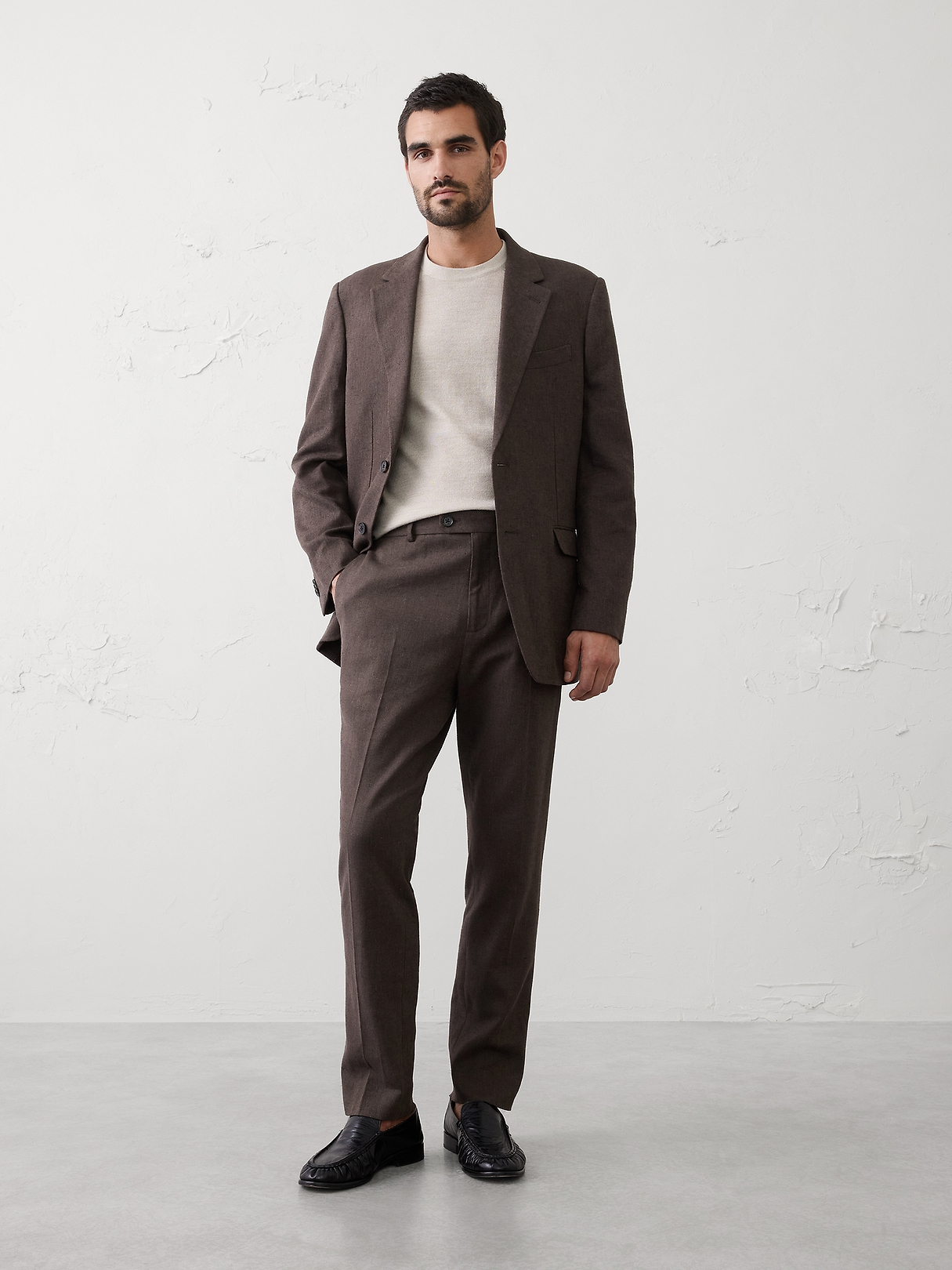 Linen-Blend Herringbone Suit Trouser | Banana Republic Factory