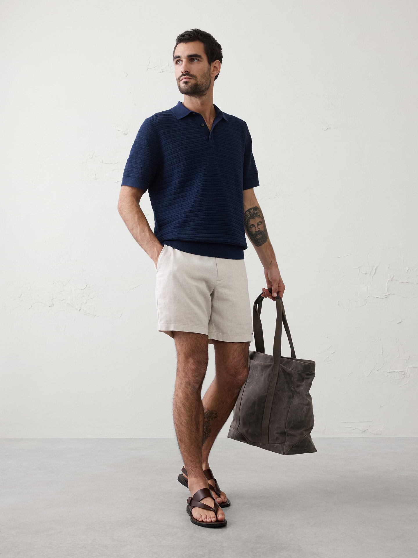 Image number 1 showing, Textured Striped Sweater Polo