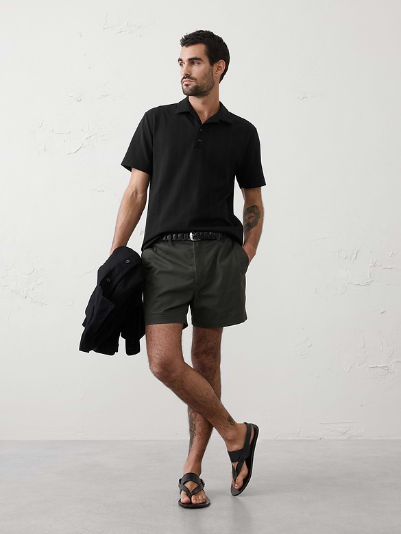 Standard-Fit Textured Polo