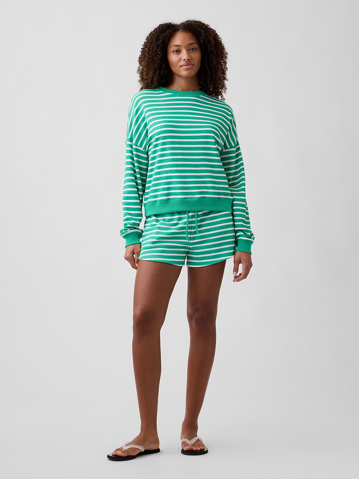 Image number 1 showing, Relaxed French Terry Dolphin Shorts