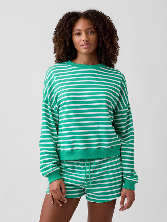 Relaxed Wedge French Terry Sweatshirt