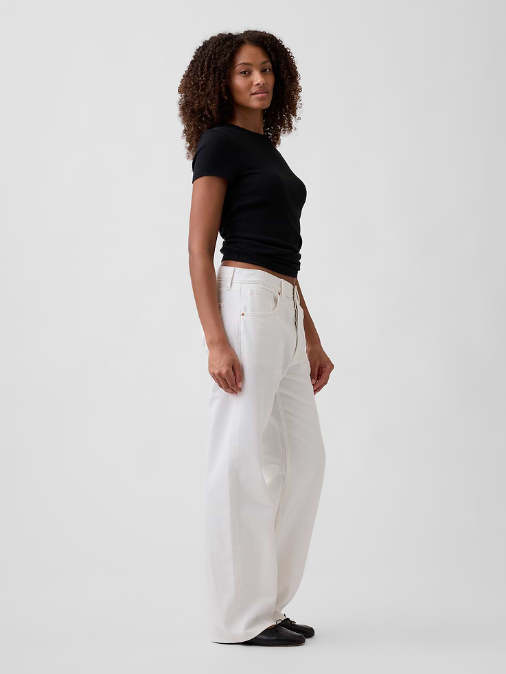 Image number 3 showing, Low Slung Relaxed Straight Jeans