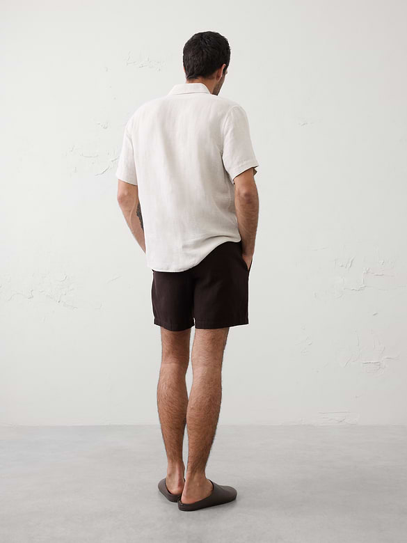 Standard-Fit 7" Linen-Blend Short