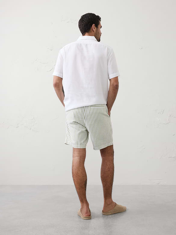 Standard-Fit 7" Linen-Blend Deck Short