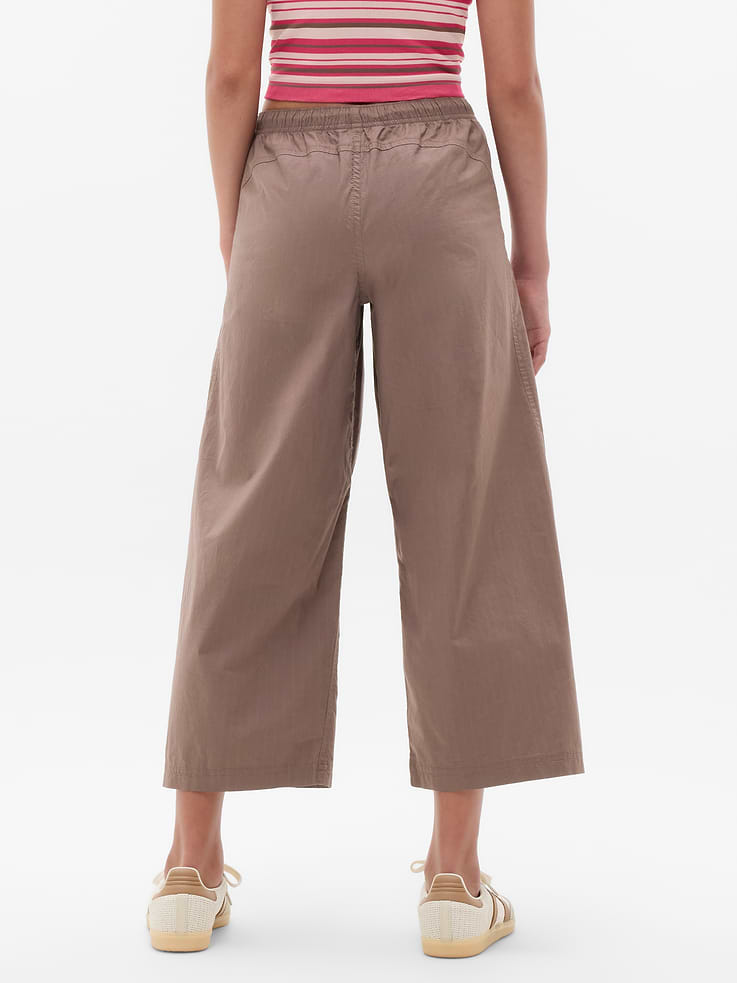 Image number 3 showing, Athleta Girl Woven Wide Leg Crop Pant