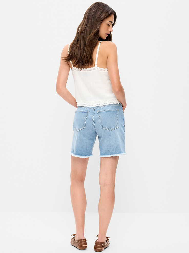 Image number 3 showing, High-Waisted OG Jean Cut-Off Shorts -- 7-inch inseam