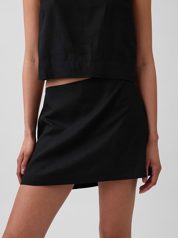 Image number 4 showing, Linen-Blend Mini Skort