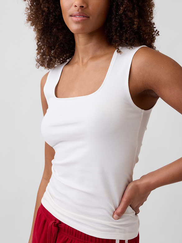 Squareneck Shell Tank Top