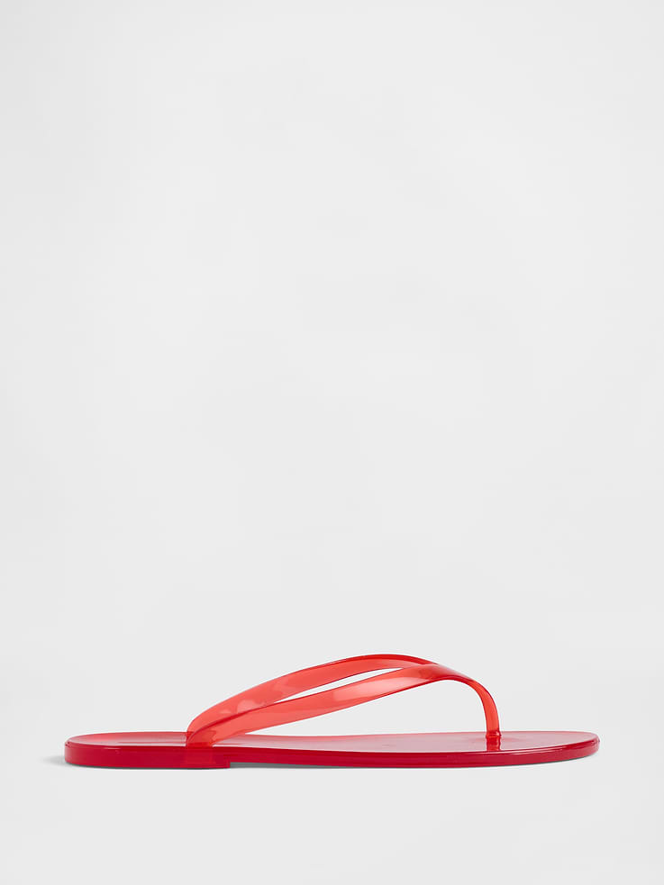 Image 1 of 4, Treaded rubber sole., Rubber straps., Gap logo at footbed., This product is not recyclable., Product #1174583