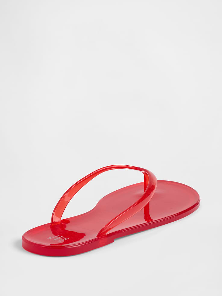 Image 3 of 4, Gap Logo Jelly Flip Flops