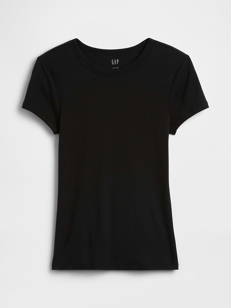 Image 5 of 5, Modern Ribbed Crewneck T-Shirt