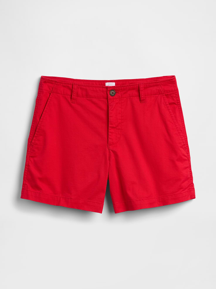 Image 7 of 7, 5" Mid Rise Downtown Khaki Shorts