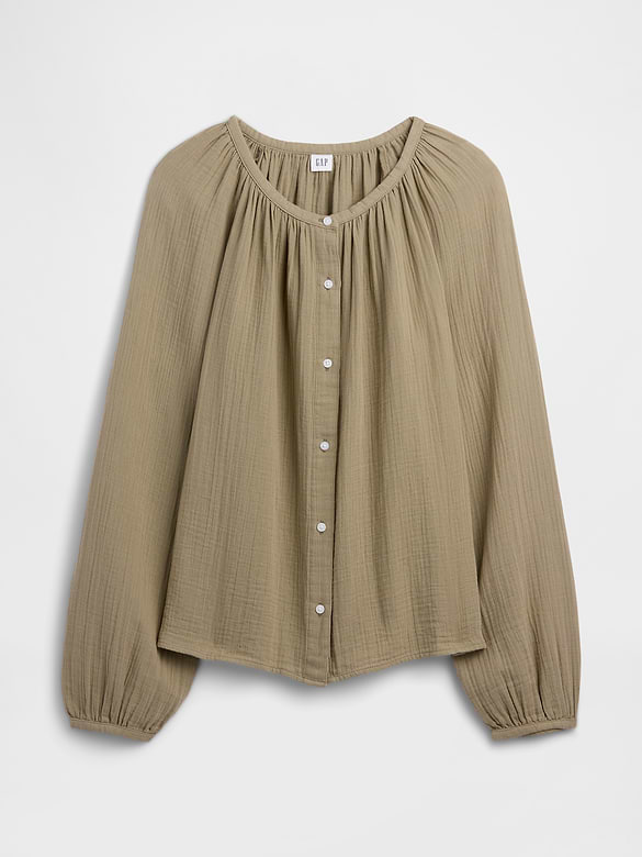 Oversized Gauze Top