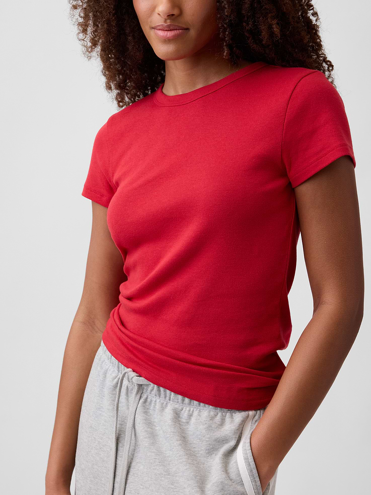 Image number 4 showing, Modern Ribbed Crewneck T-Shirt