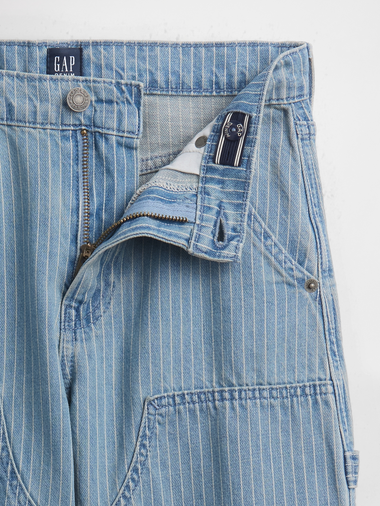 Kids Baggy Stripe Double-Knee Carpenter Jeans | Gap