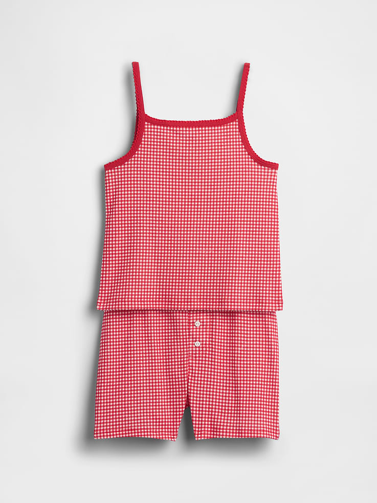 Image number 2 showing, Kids Organic Brushed Cotton PJ Cami Short Set