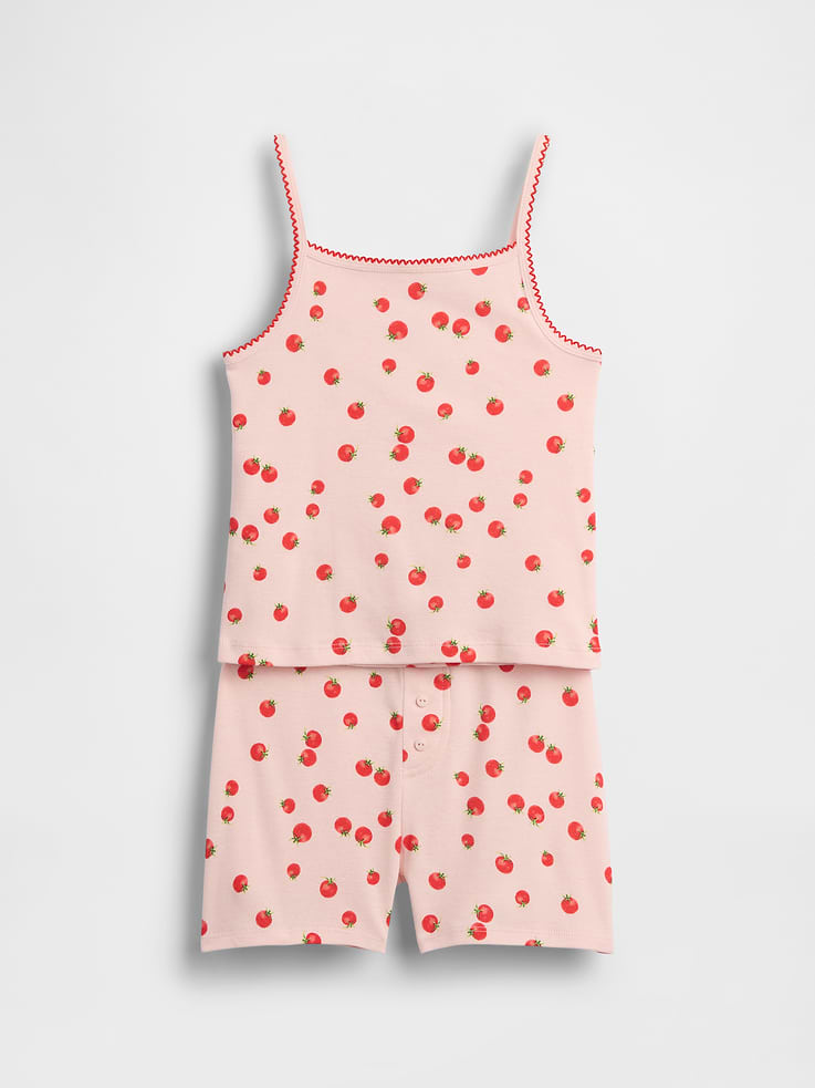 Image number 1 showing, Kids Organic Brushed Cotton PJ Cami Short Set