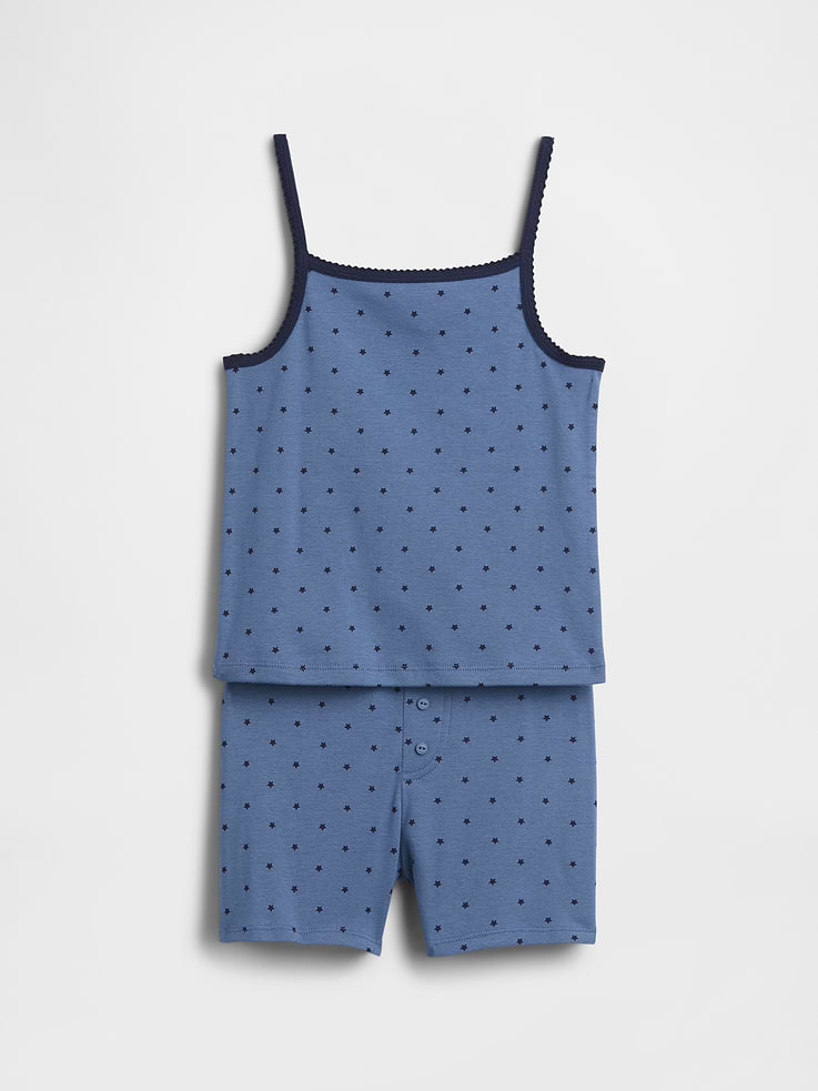Image number 1 showing, Kids Organic Brushed Cotton PJ Cami Short Set